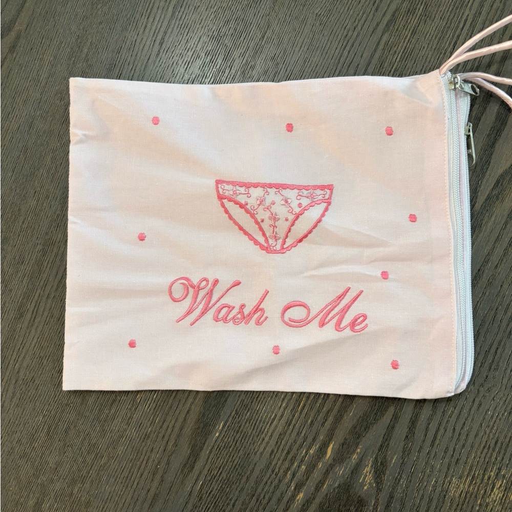 Pink and White Lingerie Bag - Picture 3 of 7